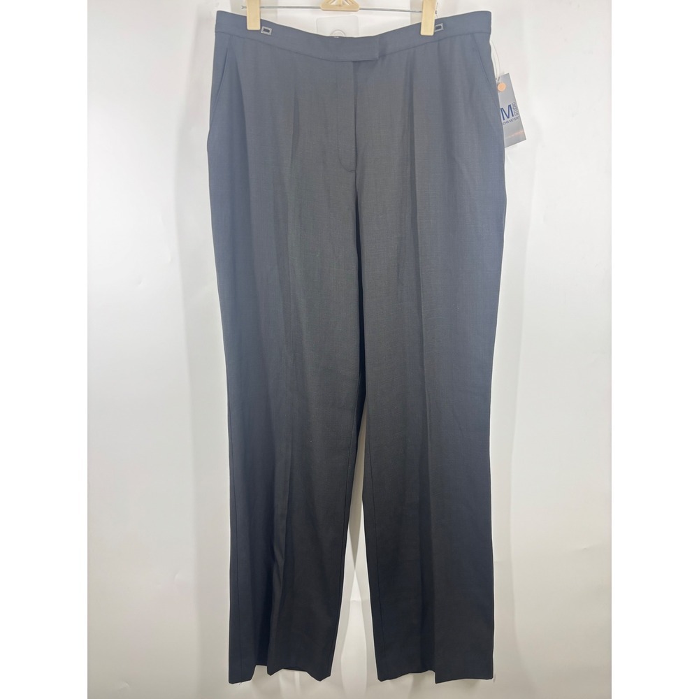 JM Studio by John Meyer Womens Granite Gray Straight Leg Dress Pants‎ 009631 NWT